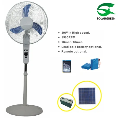 Hot Africa 12V batería recargable de ventilador de soporte de energía solar 9 Ventilador de soporte de velocidad