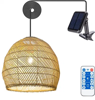 Lámpara colgante Solar Linterna colgante exterior Linterna Solar Chandelier exterior con Remoto