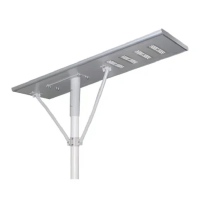 Luz de calle solar LED exterior impermeable IP65 IP66 IP67 integrada con sensor de movimiento, batería de litio y panel solar.