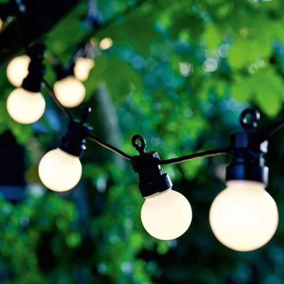 Patio trasero Balcón Fiesta conectable Luz Colgante luces de cuerda solar