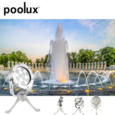 P68 12V 27W LED automático de acero inoxidable de piscina al aire libre Jardín submarino LED RGB de manchas solares de exterior resistente al agua de luz LED de estanque