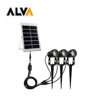 Impermeable al aire libre Jardín de pared árbol Solar ajustable decorativos Spotlight 3*5W
