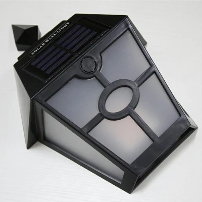 Luces de cubierta solar Negro impermeable automático Decorativo exterior luces de pared solar para cubierta, Patio, Escaleras, Yard, camino y camino de entrada