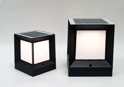 Solar LED impermeable IP65 Square aluminio exterior Patio Fence Post Luz decorativa del pilar de la puerta