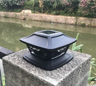 Wholesale LED Solar Post solares de exterior de la luz de la tapa de la luz de la columna de estilo clásico de la plataforma valla de Jardín de luz LED de exterior con sensor de luz