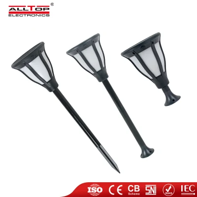 Alltop LED llama Solar lámpara portátil de iluminación exterior Jardín Postes de postes Luz de césped de pilar