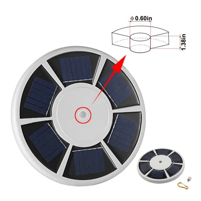 Brighttenlux Solar 26 LED IP65 de alta calidad resistente al agua Luz de asta de la bandera para patio al aire libre