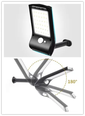 Encuadernación de la pared de las luces solares Solar al aire libre de la seguridad del sensor de movimiento de luces con poste de montaje giratorio