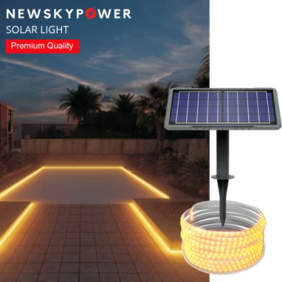Proveedor de la fábrica de 10m exterior impermeable IP65 solo Color tira LED Solar Jardín iluminación decorativa paisaje Vacaciones de Navidad