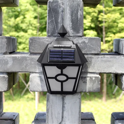 Luces de cubierta solar Negro impermeable automático Decorativo exterior luces de pared solar para cubierta, Patio, Escaleras, Yard, camino y camino de entrada
