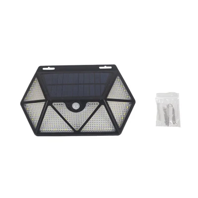 Iluminación impermeable al aire libre lámpara de jardín LED Luz de pared solar para Decoración de camino de patio de jardín