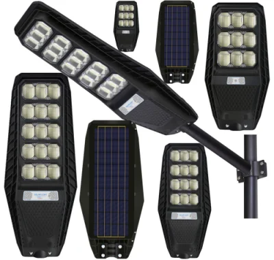 China CE Fábrica Solar de Aluminio 2000/1000/800/600/500W/400/300/200/100W LED Sensor IP66 Calle Exterior Todo en Uno Cámara ABS COB LED Lámpara de Pared Inundación de Jardín de Carretera.