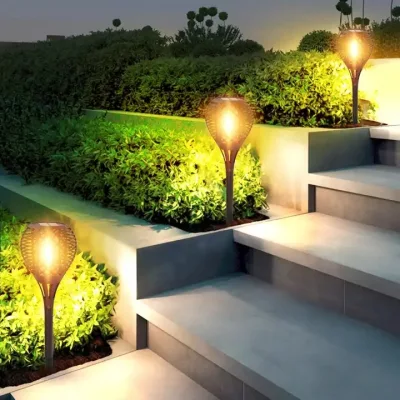 Paisaje exterior lámpara de césped impermeable IP65 Entrada de entrada Yard Iluminación redonda Pole Street Post Top Light LED Solar Garden Light