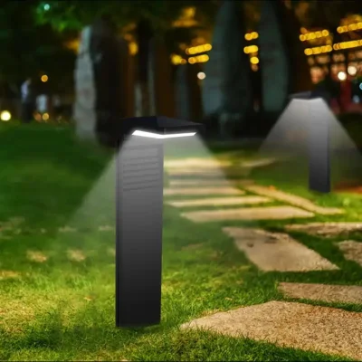 Solar exterior Jardín luces impermeable IP65 LED Terraza Jardín de aluminio Villa paisaje lámpara de césped Jardín luces de exterior
