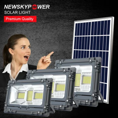 Ahorro de energía Precio mayorista Calle IP65 lámpara de exterior impermeable luces 200W Luz de foco LED solar