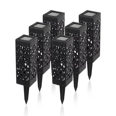 Solar Hollow Lawn Outdoor Waterproof Colorful Garden Stick Spike estaca Luces solares Pathway