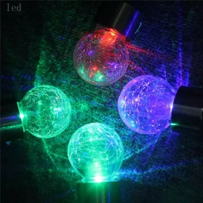 Buenas ventas impermeable LED Chandelier pequeño vidrio controlado por luz Lawn Solar Luz decorativa de jardín