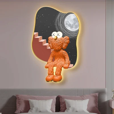 Amazon LED Light - Emitting Belleza Pintura decorativa Luz creativa moderna Pintura de lujo Entrada Sala de estar pared Lanterns Personalización