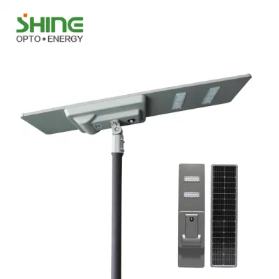 Aluminio OEM en una sola calle la luz solar 30W 40W 50W 60W 80W 100W LED público integrado de la luz de la Calle Jardín de Luz con Motionsensor descuento para las luces de carretera