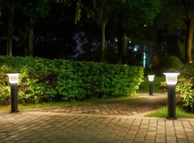 Etrnled 12V Terraza 3W Manteca de potencia y Pichet LED para Cerca Rust luces solar Jardín exterior Luz Half Moon