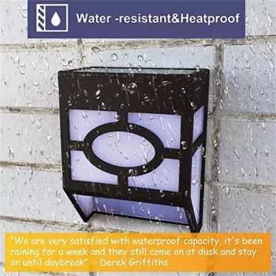 LED impermeable poste de cerca de las luces de Jardín de las luces del panel solar al aire libre sendero de la lámpara montada cerca de pared de luz