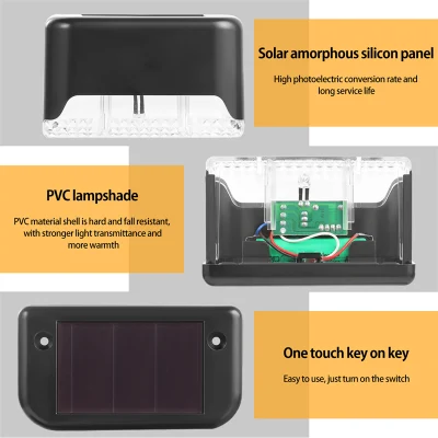 Luces LED solares de Jardín de luz exterior impermeable IP65 Paso Solar Cubierta Solar lámpara de luz solar de decoración iluminación del jardín del patio