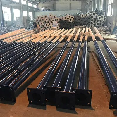 Soldadura de alta calidad Hot-DIP galvanizado 12m brazo único/doble cónico octogonal Poste de luz de calle/postes para lámparas LED/solares
