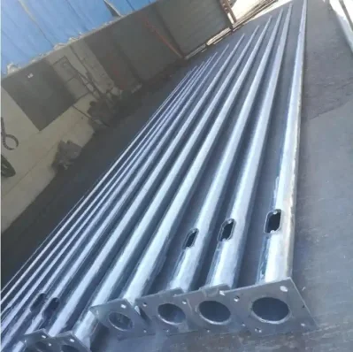 Comercial IP65 aluminio redondo Solar Street Iluminación poste de lámpara Precio