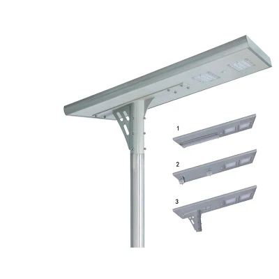 Tiempo de iluminación de 12h el sensor de movimiento en una sola calle la luz solar integrado 30W a 120W LED de alimentación