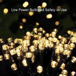 Luces de cuerda impermeables 8 modos luces de hada para Navidad Solar Cuerda de luz