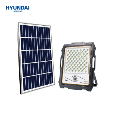 Hyundai Wholesale resistente al agua IP65 Solar Powered 200W LED Radar Flood Cubierta porche Camping Calle luces