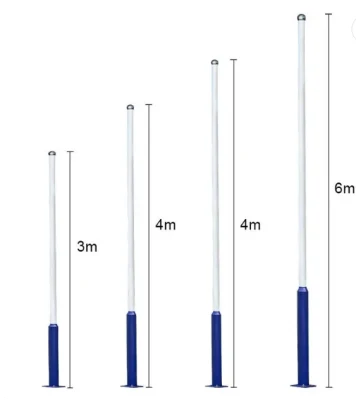 Exterior personalizado 4m 5m 6m 7m 8m 9m 10m 12m Doble brazo simple Galvanized Acero Solar Street Light Pole Post Polo de la lámpara