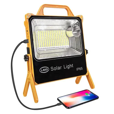 Luz solar recargable de camping con brillo ajustable