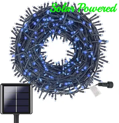 El Cable azul y negro Mini Solar LED de luz de la cadena de Navidad Cuento de luz para la casa del árbol del jardín del Partido Garlan Decoración Patio