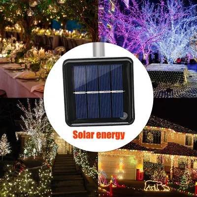 10m 100 luces LED de Navidad de hadas Luz LED solar de cuerda Al aire libre