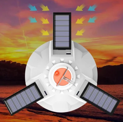 4 modo intermitente exterior Colgante Camping Tent bombilla LED Luz Para Luz de emergencia portátil recargable Solar Bulb Camping