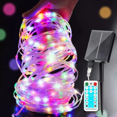 Luz solar Micro Fairy 8 modos luces para Bodas Decoración de Navidad