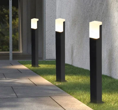 10W Square Modern IP65 Waterproof Landscape Acrílico Post Bollard Garden Lámpara LED Lawn