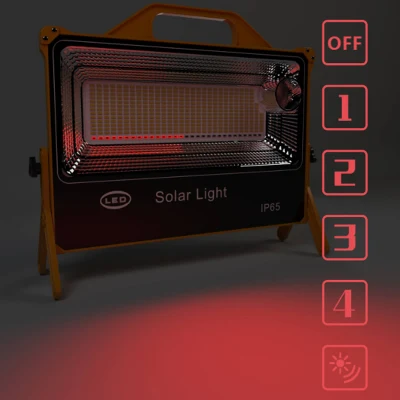 Luz solar recargable de camping con brillo ajustable
