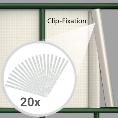 630g Light-Gray 19cmx35m con lona de PVC de 20 clips de la pantalla tira valla
