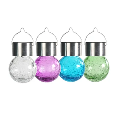 Buenas ventas impermeable LED Chandelier pequeño vidrio controlado por luz Lawn Solar Luz decorativa de jardín
