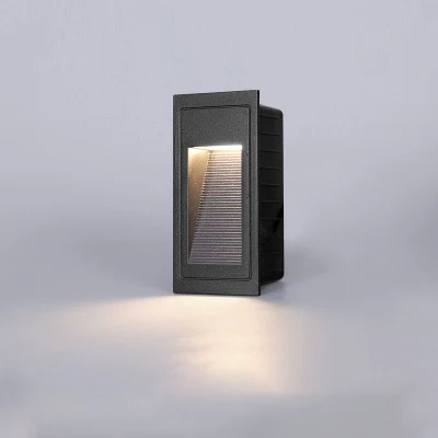 3W/5W/7W LED exterior rectangular vertical escalera de pared empotrada escalera exterior Luz de escalón