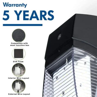 Luz de paquete de pared de LED de ALVA ETL 15W 1800lm Photocell incluida, luz de seguridad de entrada/exterior de 5000K horas de día de anochecer a amanecer