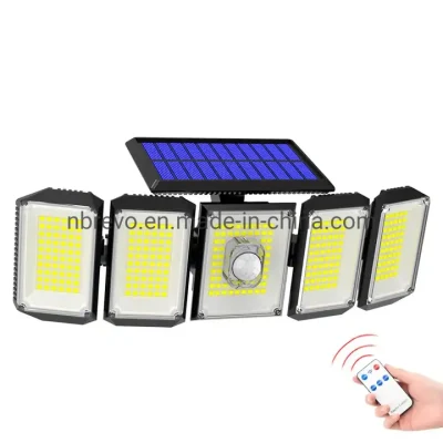 5 Head Solar Motion Detect Luz para el hogar exterior