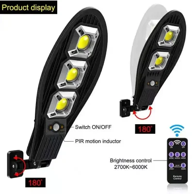 Todo en una de las luces de calle Solar OEM Control remoto del sensor de movimiento de plástico de pared de luz solar al aire libre para la casa