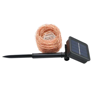 10m 100 luces LED de Navidad de hadas Luz LED solar de cuerda Al aire libre