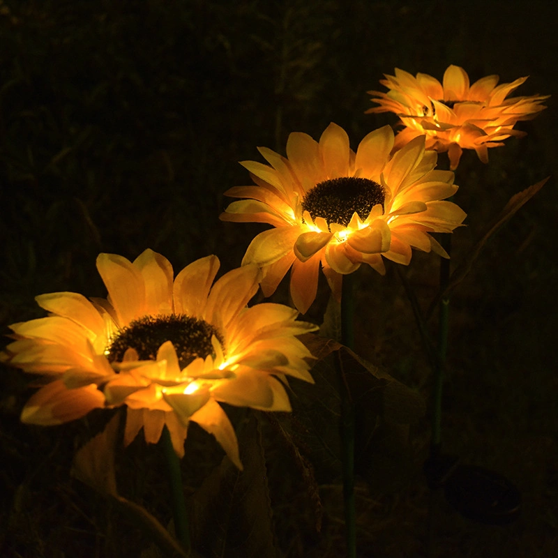 26 Inches Sunflower Garden Solar Light Decoration for Outdoor Backyard Patio Porch - Set of 2 Esg16578