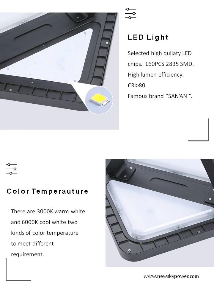 Newskypower 20W Weatherproof Modern Design Easy Install Durable Solar Courtyard Light for Park Street Garden Ground