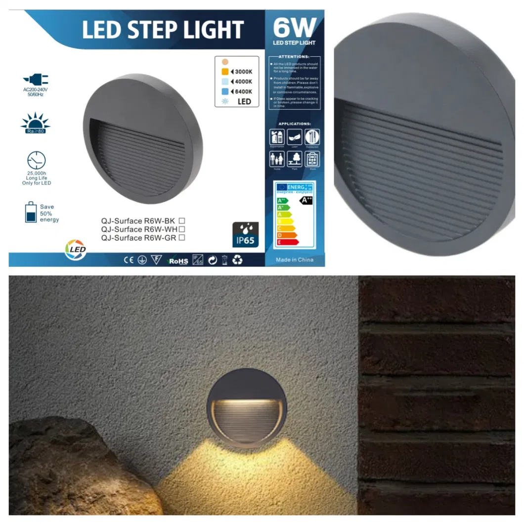3W 6W Exterior Wall Corner Lamp IP65 Waterproof Step Light Stair Light