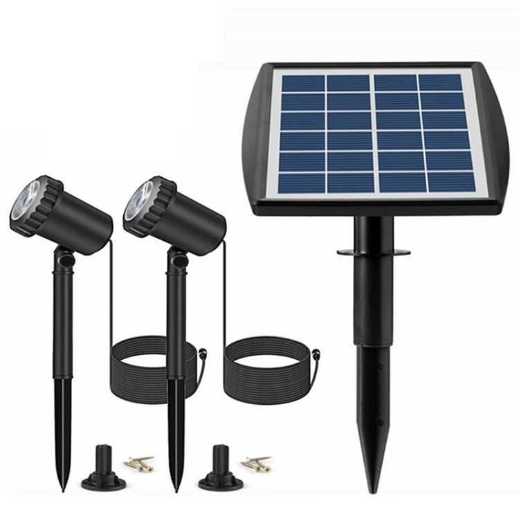 IP65 Waterproof Outdoor Ground Auto on/off Solar Landscape Spotlights Wall Lights for Garden Yard Driveway Porch Walkway Pool